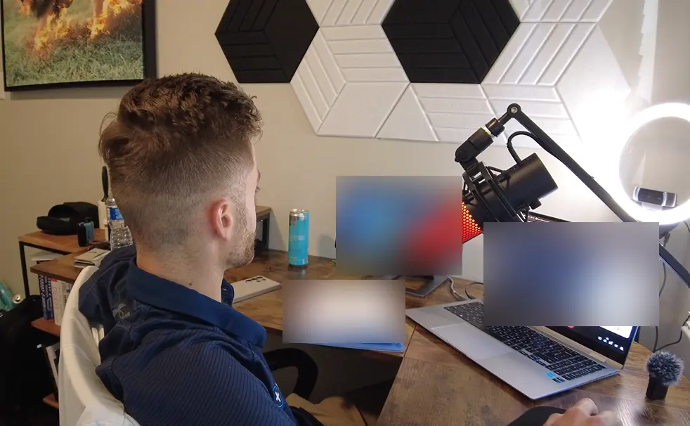 Noah at his desk running a live Pulse call with a dashboard on screen