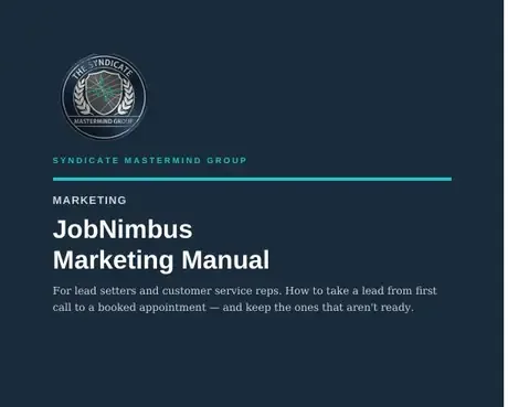 Marketing Manual cover