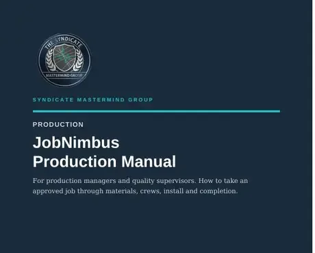 Production Manual cover
